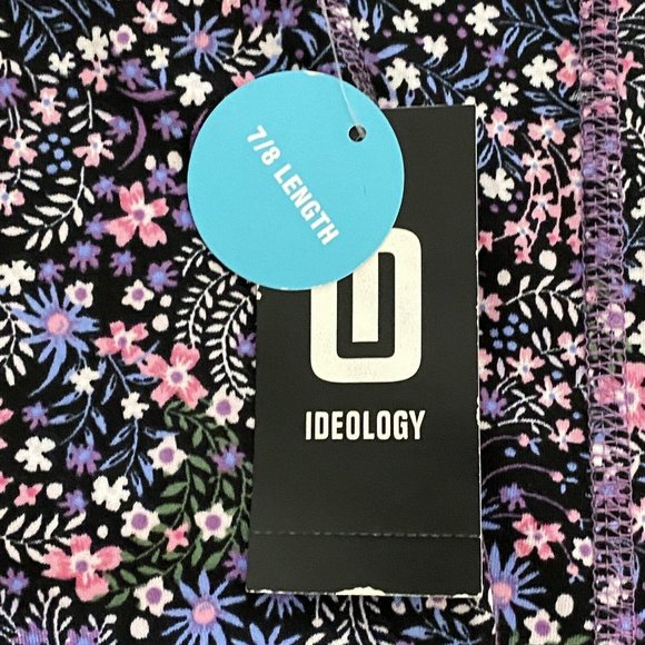 Ideology Purple Pink Flowers Lilac Breeze 7/8‎ Cropped Mid Rise Leggings XL NWT - Picture 4 of 9